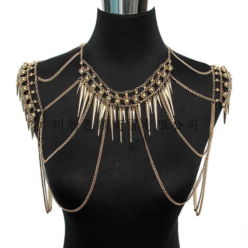 

B34409A 2019 Shoulder Chain Jewelry Wholesale Shoulder Body Chain, Picture