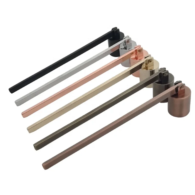 

Candle Wick Snuffer Stainless Steel Candle Extinguisher Snuffer Accessory with Long Handle for Put Out Candle Flame (Black)