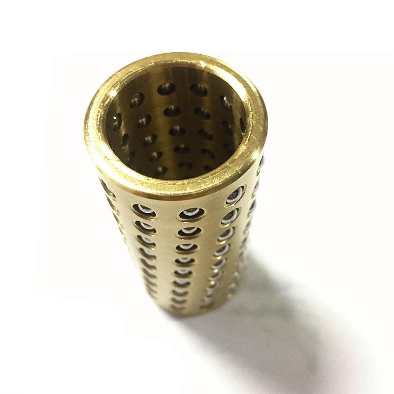 中国高品质 22*29 * 64毫米黄铜线性钢球保持架铜保持架衬套的数控