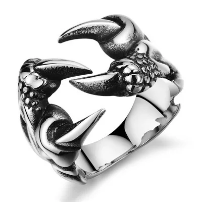 new European and American domineering personality claw finger ring men's vintage ring wholesale