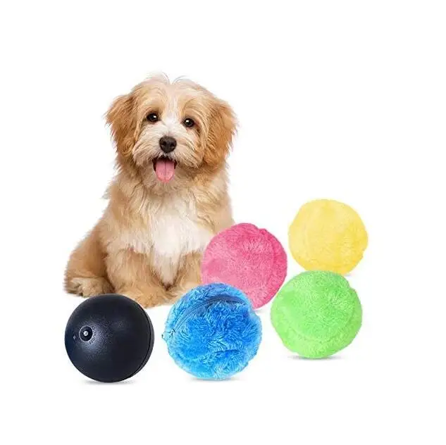 

Magic Roller Ball Function Pet Electric Toy Ball with 4 Wool Cover for Dog Cat Pet,Pet Interactive electronic Toys