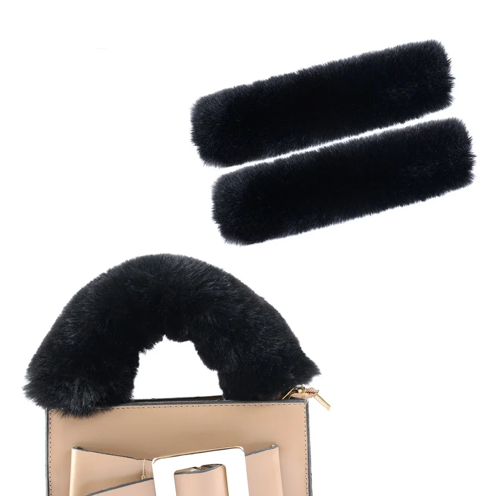 

Tanqu Universal Fur Furry Hook Loop Fastener Sleeves Cable Cover for Leather Rope Handles for O Bag Obag Women Shoulder Handbag