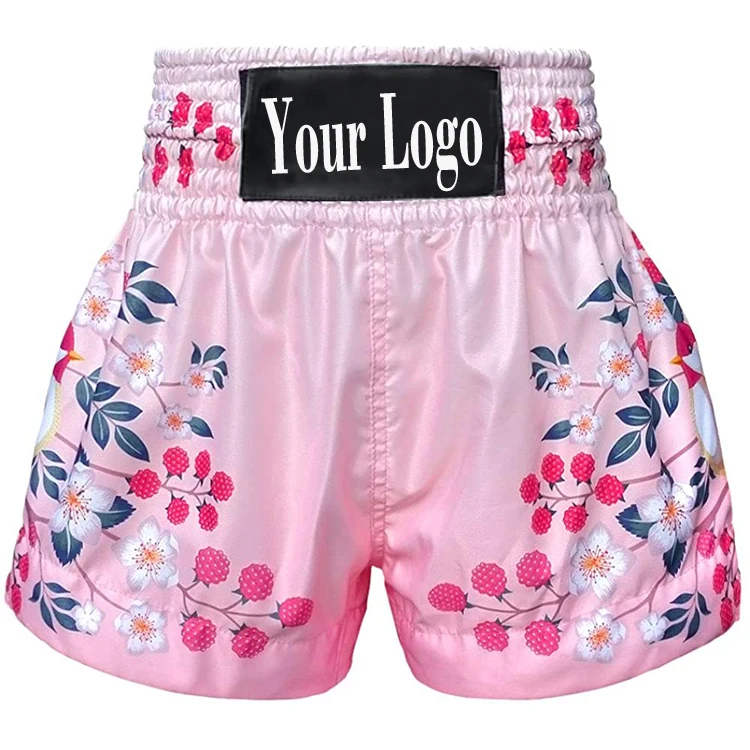 

Factory Wholesale Sport Muay Thai Shorts Trunks Kick Martial Arts Training Gym Clothing Custom Logo
