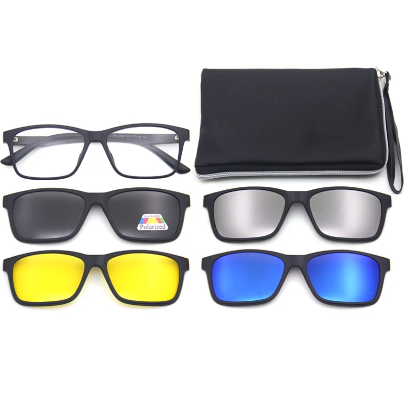 

custom Logo new arrived mirrored Night Vision clip on glasses shades sunglasses womens wholesale