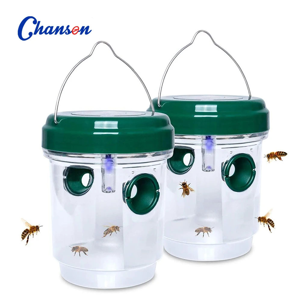

wasp Trap Wasp Killer 2 Packs - Fruit Fly Trap for Wasp, Bee, Gnats, Hornets and Flying Insect, Green