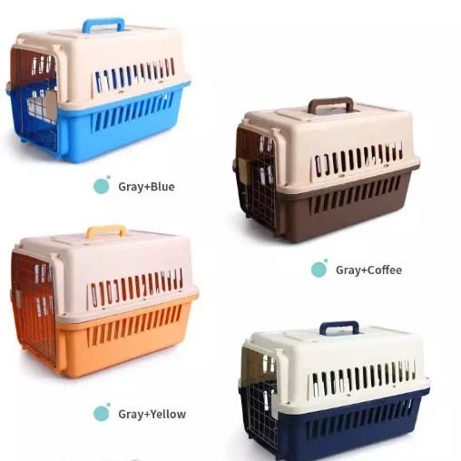 

Plastic Dog Kennel Pet Crate Cage Pet Crate Small Pet Cat Travel Flight Transport Outdoor Cage Crate Nest Creative Kennel Dog