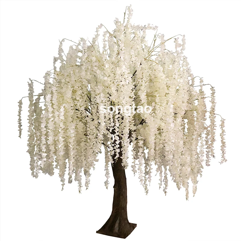 

Big Artificial Outdoor Indoor Party Wedding Decor Cherry Blossom Flowers Tree, White pink ,purple