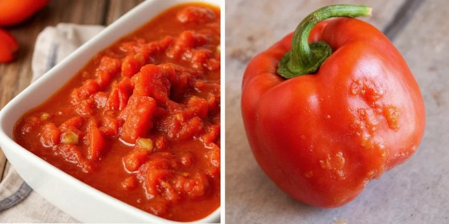 Dip with red bell pepper relish swirl