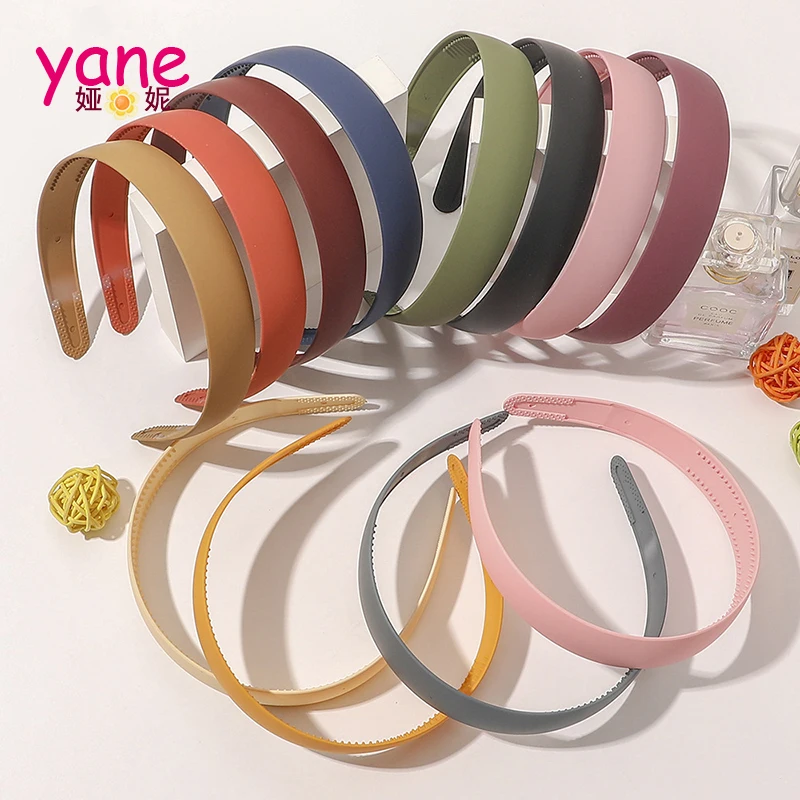 

2.5 cm plastic headband matte color headbands factory wholesale