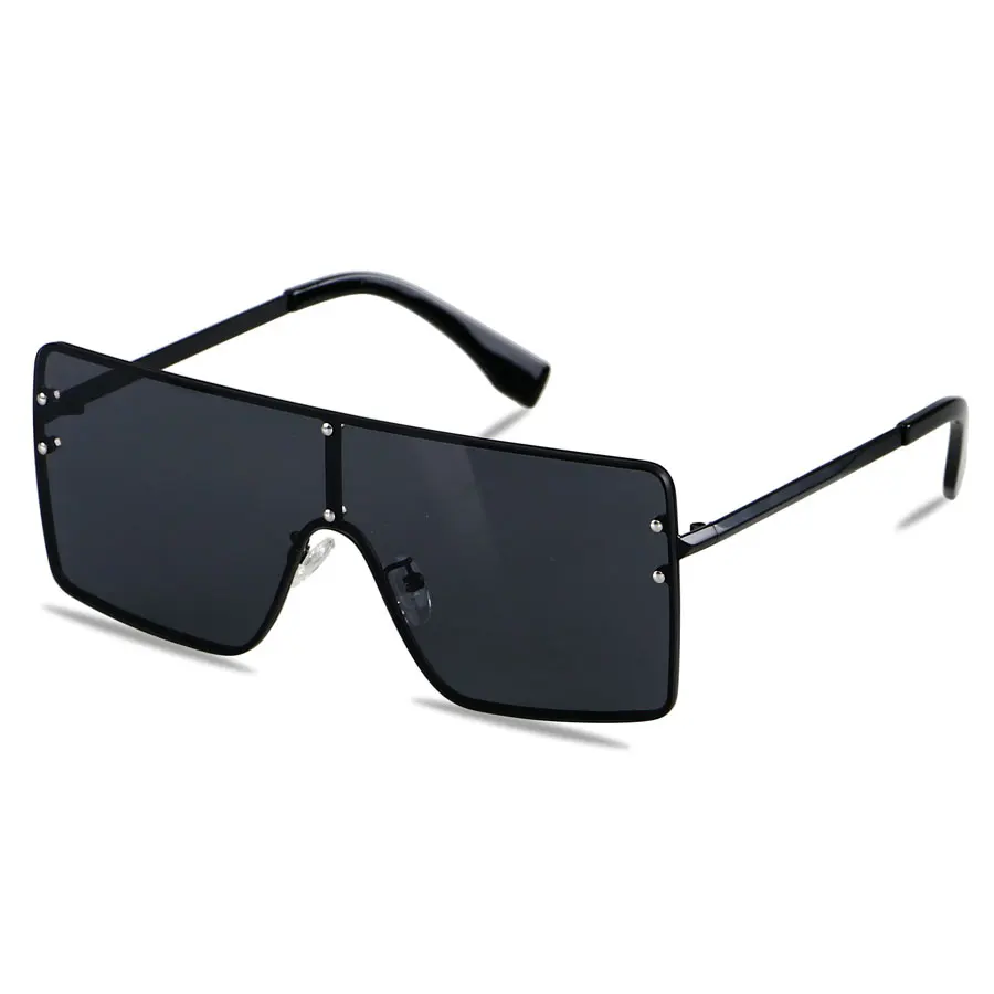 

Classic Oversized Stylish One Piece Frameless Sunglasses Flat Top Chic Big Shades Eyeglasses For Men Women