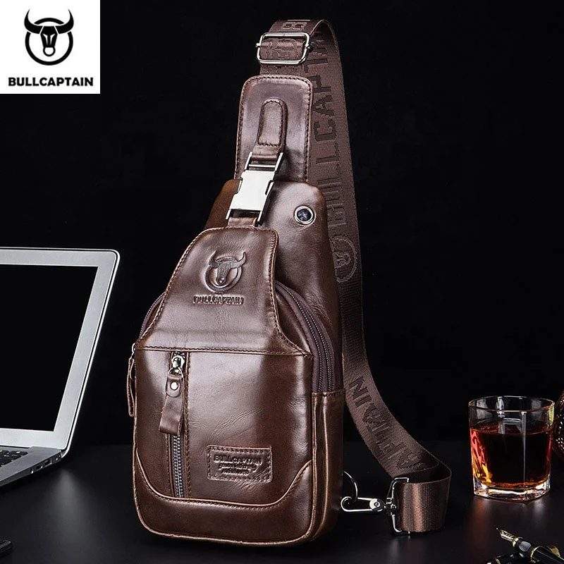 

BULLCAPTAIN Multifunctional Men's Bag, Short Travel Crossbody Bags, Business Chest Bages, Casual Shoulder Bag's