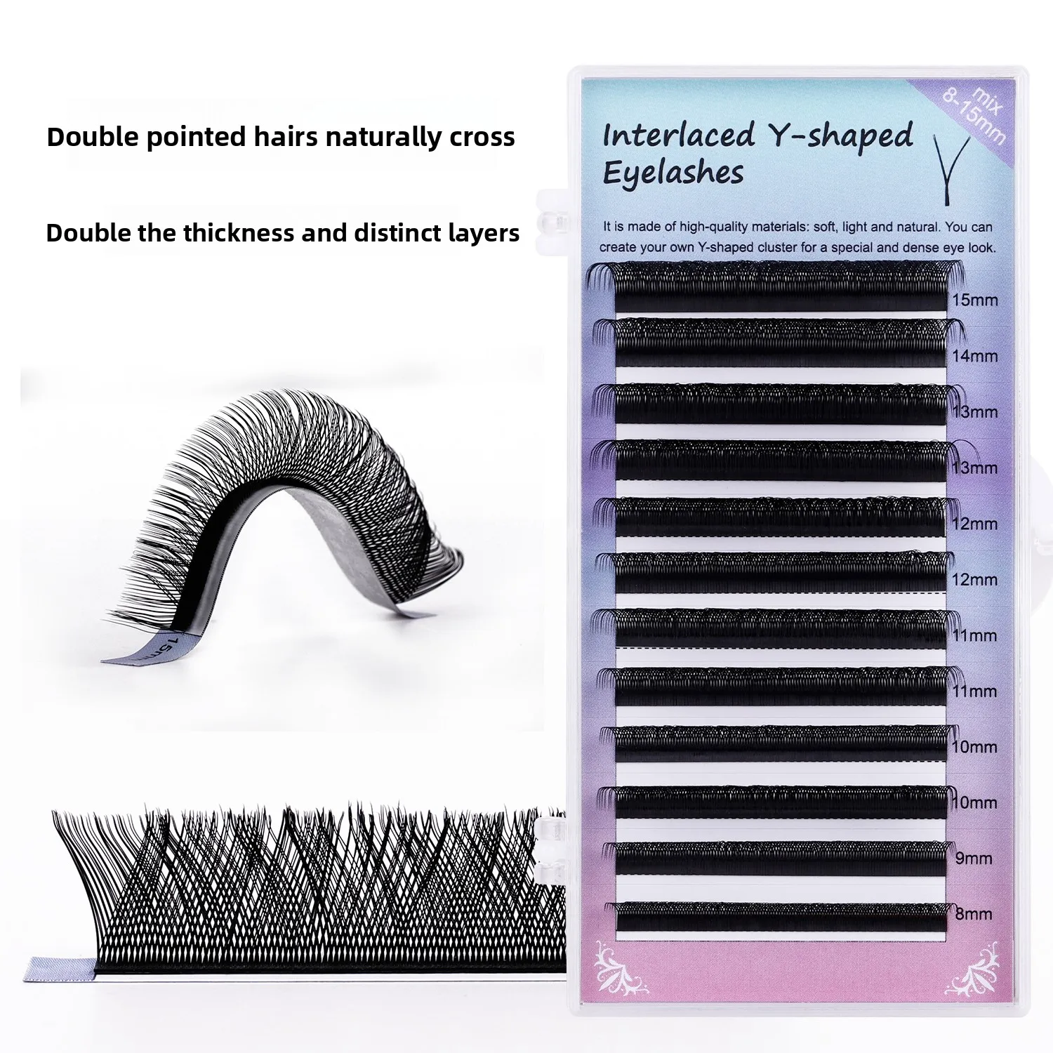 160 Piece Thin Band Segment Eyelashes DIY Lash Extension Kit