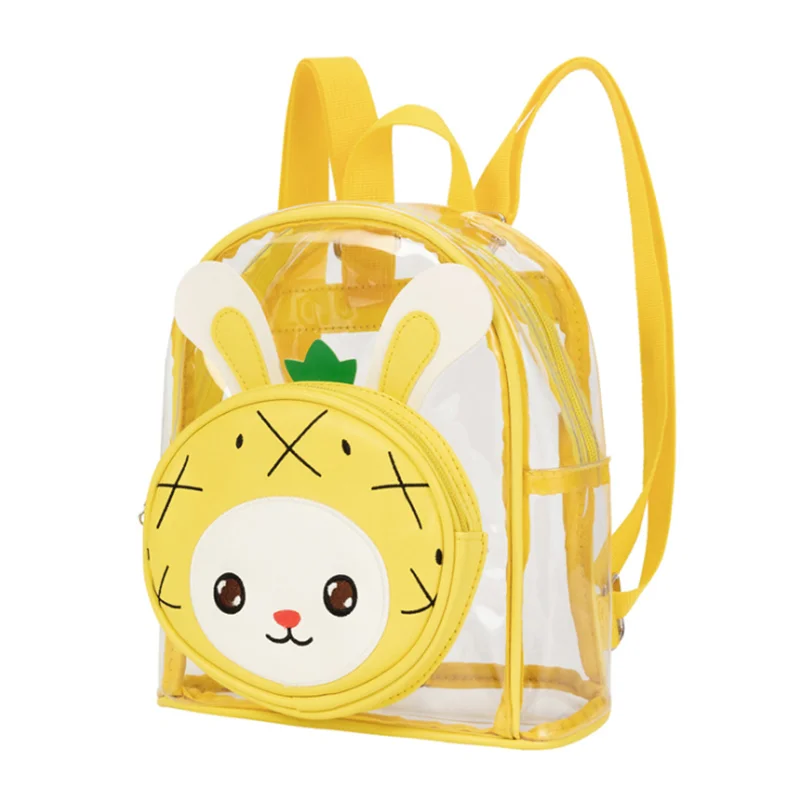 

Custom Rabbit Summer Small Waterproof Kids Jelly Transparent PVC Clear School Cute Mini Baby Backpacks