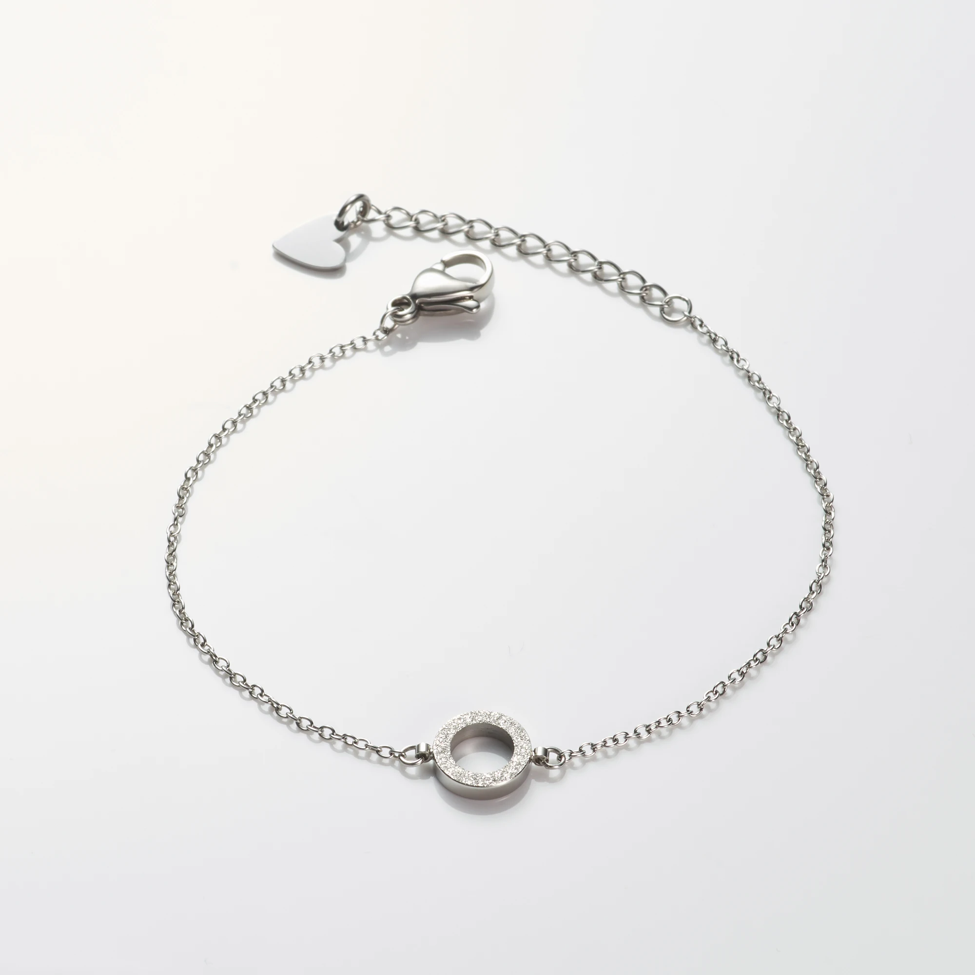 

Stainless Steel Customized Women Jewelry Sliver Chain Link Bracelet Rectangle Charm Chain Bracelet, Customized color