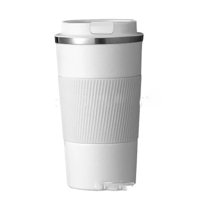 

P1304 Double Layer Drinking Straw Stainless Steel Sippy Cup 350ml 510ml Food Grade Coffee Water Bottle, Colors