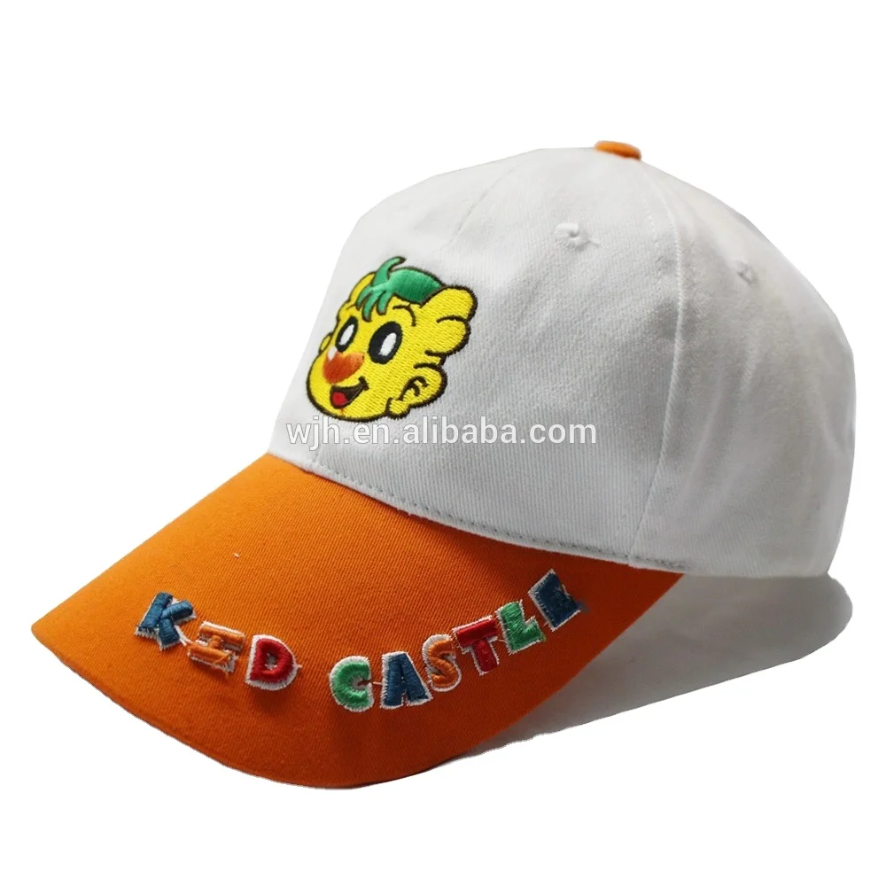 
Simple 6 panel brushed cotton embroidery baby baseball cap/ students caps 
