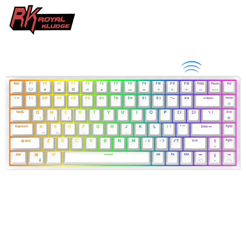 

RK84 Royal Kludge RK857 RK 84 mini RGB wireless mechanical colorful wireless wifi keyboard for tablet gaming for tab keyboard