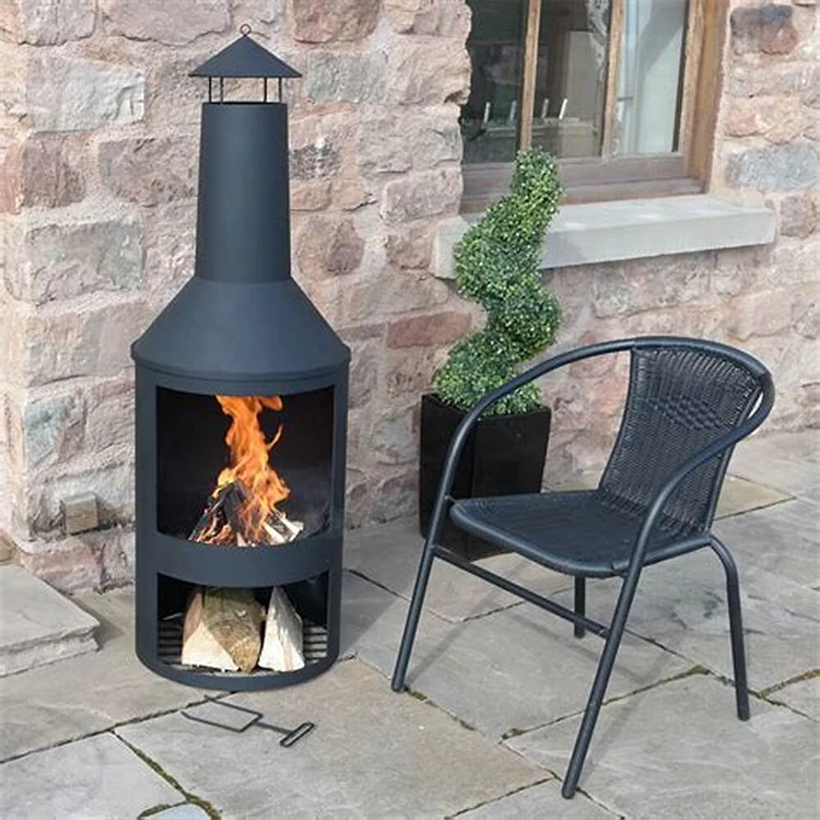 

Modern Farmhouse Style Whole House Black Worlds Scandi Garden Iron Chiminea Freestanding Fireplace