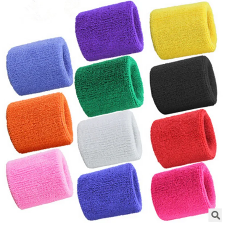 

J184 Hot Sell Fashion Multi-color Washable Fitness Protection Wrist Bands Wristbands Trendy Outdoor Sports Sweatbands