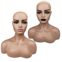 

Female Mannequin Head with Shoulders for Wig Hat Jewelry Display Big Breast Half Body 2PCS Wholesale Wig Display Mannequin Heads