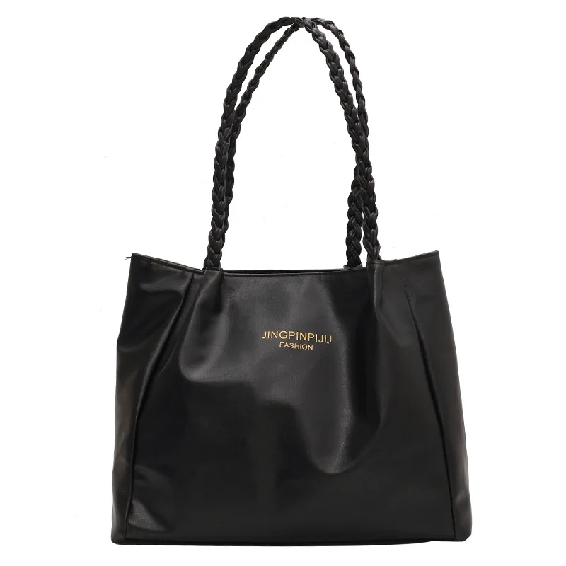 

2021 Fashion European Style Shoulder Bag PU Large Capacity Simple Female Bag Casual Leather Luxury Female Handbag