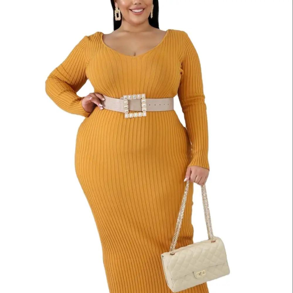 

factory direct supply O-neck dress women floor length long sleeve dress plus size women dress, Customized color