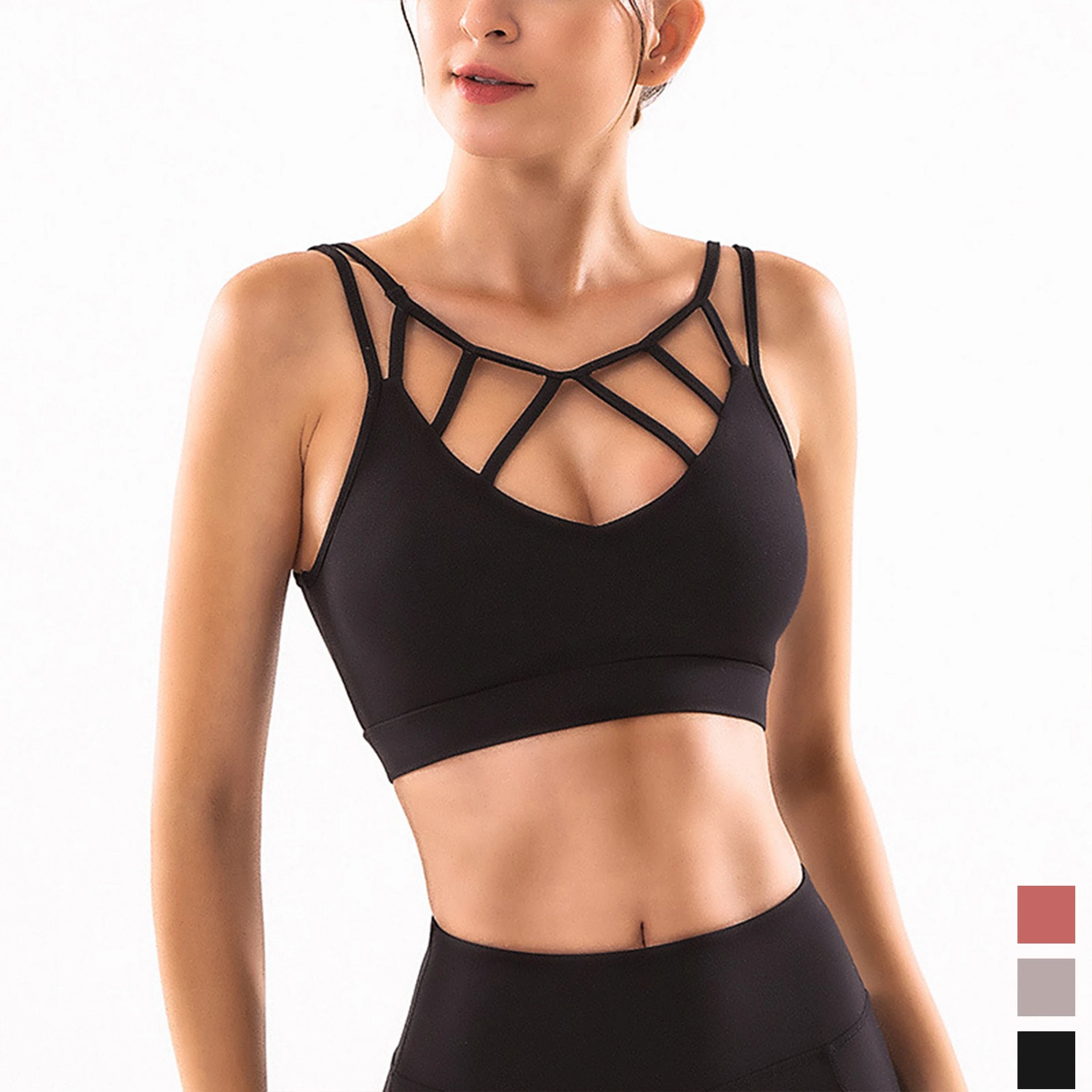 

Wholesale Breathable Shockproof Sport Bra and Quick Dry Training Sexy Fitness Gym Wear women Yoga Bra fitness yoga wear