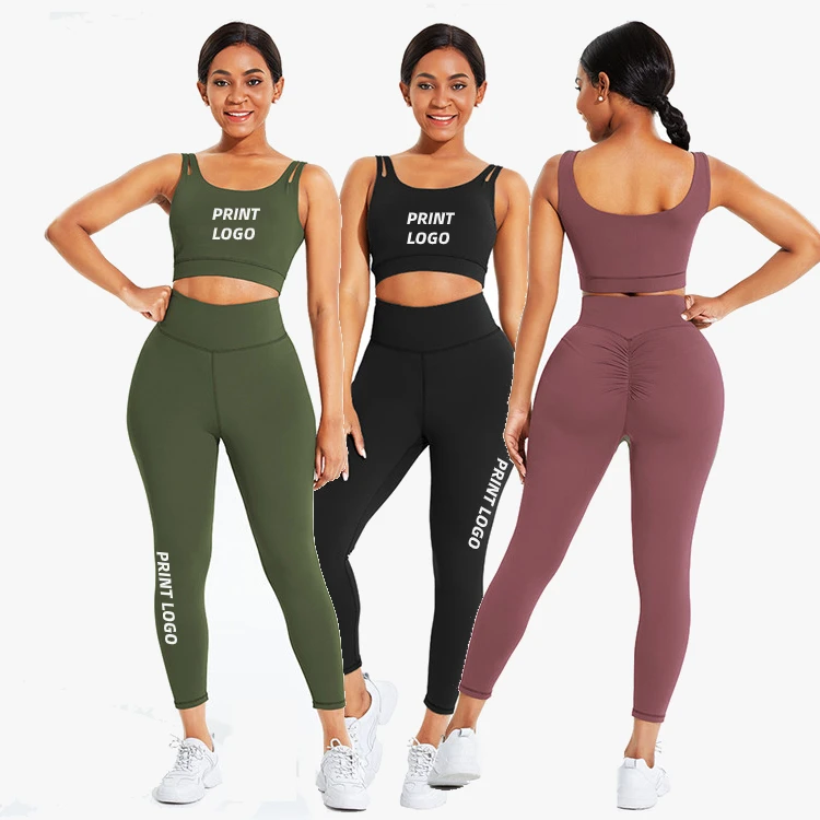 

Dropshipping Custom Seamless Activewear Womens Yoga Pants Sets Fitness Workout Clothing, As picture,can be change