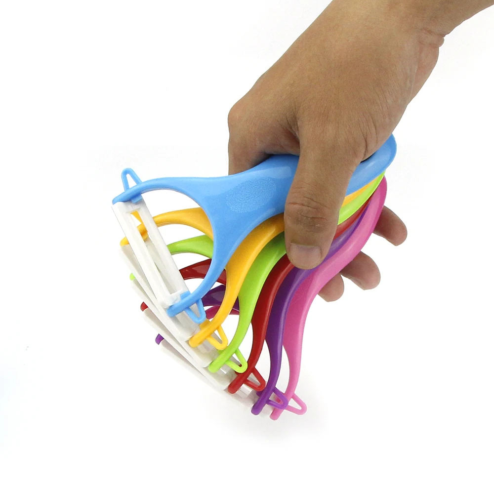 

Kitchen Accessories ABS Plastic Handle Manual Fruit Vegetable Potato Ceramic Peeler Grater