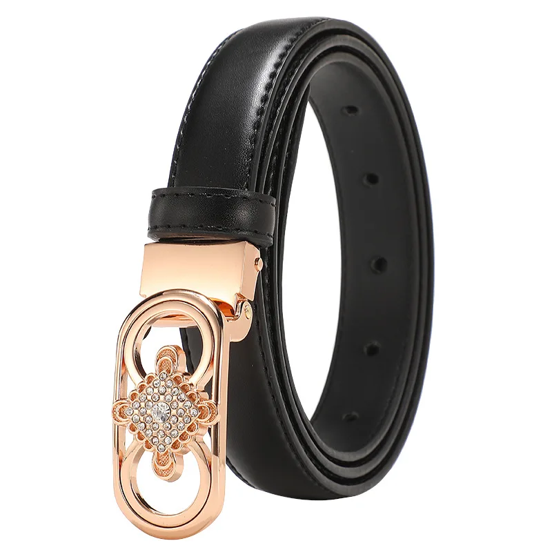 

The new jeans are stylish and versatile with decorative waist straps, Black