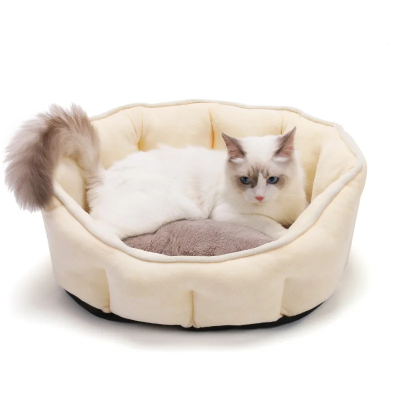 

Fluffy and plump thick pet bed plush soft skin-freindly pet dog bed