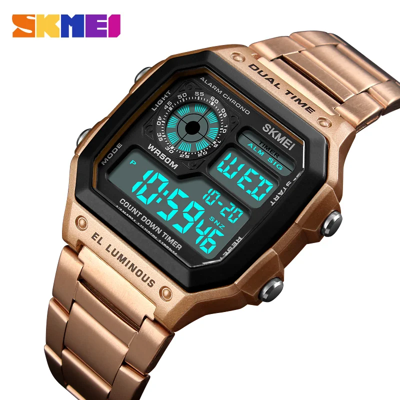 

SKMEI 1335 Fashion Reloj Para Hombre Instructions Manual Best Dual Time Sport Digital Watches for Men, 4 colors choose
