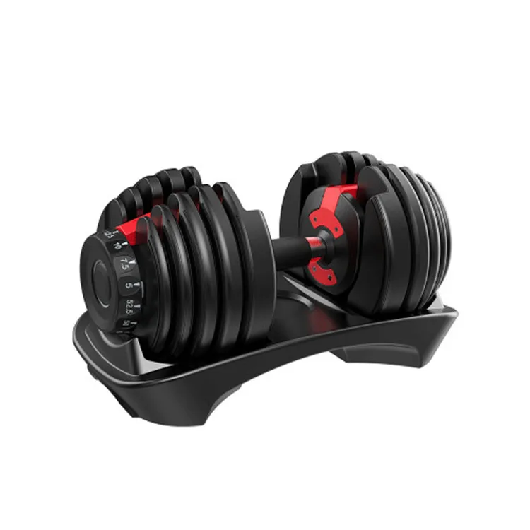 

40kg Adjustable dumbbell quick intelligent dumbbell fitness equipment set, Black