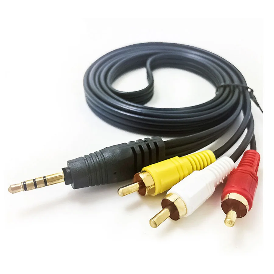 

3 RCA to 3 RCA Composite Audio Video AV Cable Cord Male to Male Plug Connect TV DVD Cameras Satellite TV Receiver