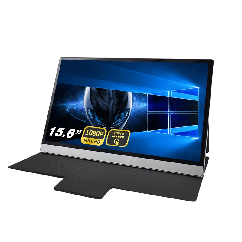 

15.6 inch 1080P portable monitor Aluminum alloy frame HDMI-compatible External Monitor with touch screen For Laptop PC Phone