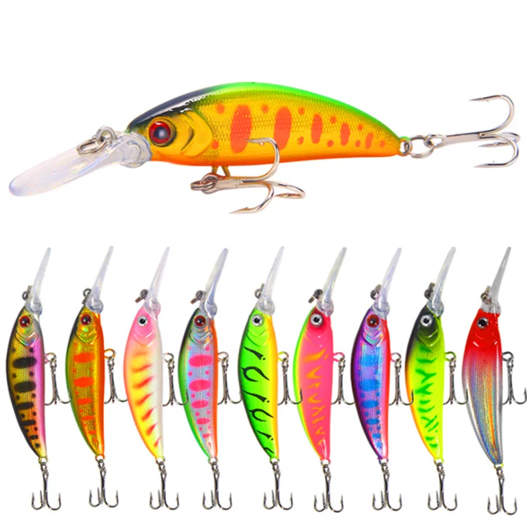 

70mm 5.7g Sinking fishing lures Artificial Hard Bait Minnow Wobblers with Treble Hook Fishing Lures Deep Sea Lure