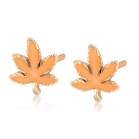 

80142 xuping fashion 18K gold color hoop gold Canada Hot Maple Leaf Earrings for women