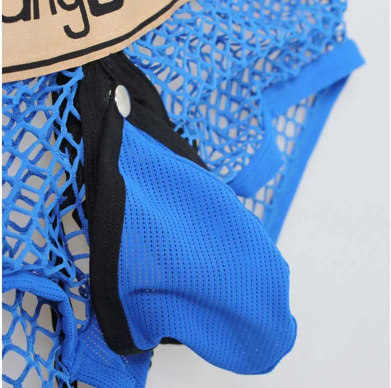 白色紧身裤男士透明网眼网状性感同性恋内衣拳击手内裤