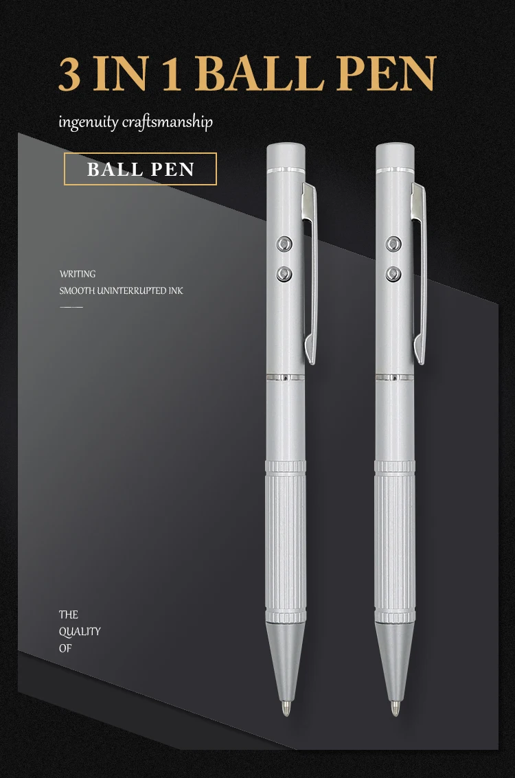 3 in 1  Laser Pointer Pen With Writing function