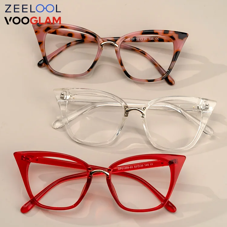 

2022 best seller fashion plastic tortoise comfortable cateye optical frames for women