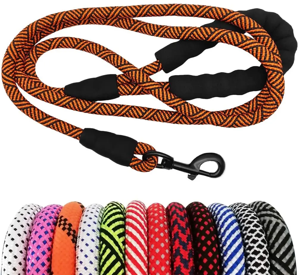 

Strong Durable Polyester braided rope bicycle dog training long leash Pet Dog Leash