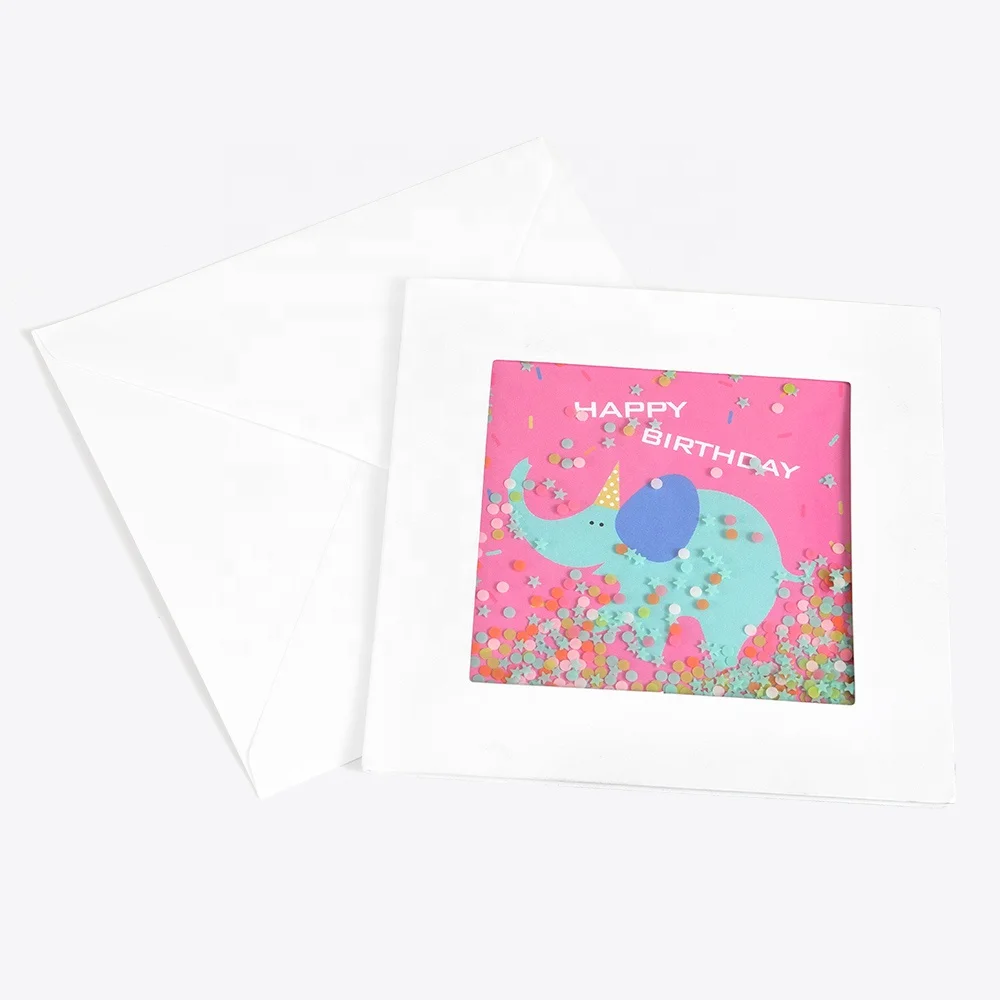 

New Product Cute Elephant Handmade Birthday Card for Children