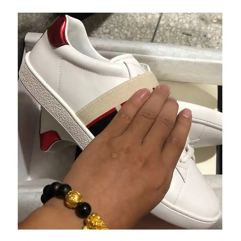

2020 Wholesale Best quality retro style stripe with letter men brand designer sneaker embroidered women luxury designer shoes