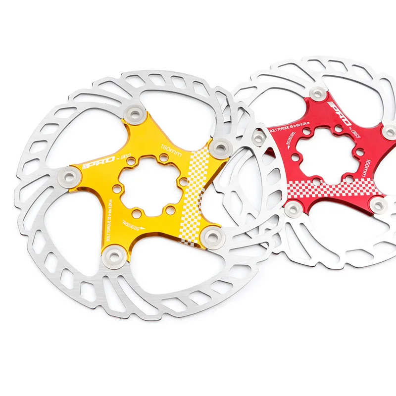 

IIIPRO Floating Discs Six Nail Discs Bicycle Mountain Bike Brake Disc 140mm 160MM 180mm 203mm, Black, red, blue, gold