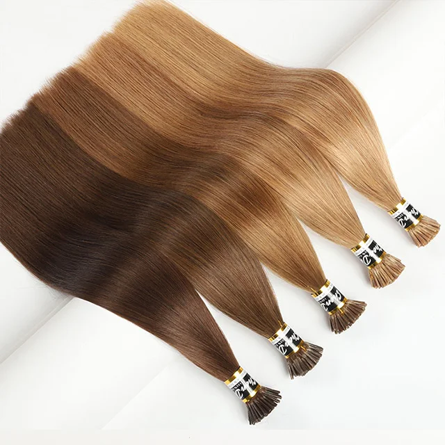 

i tip hair extensions Wholesale cuticle aligned virgin human remy hair extension brazilian straight itip extension hair vendors