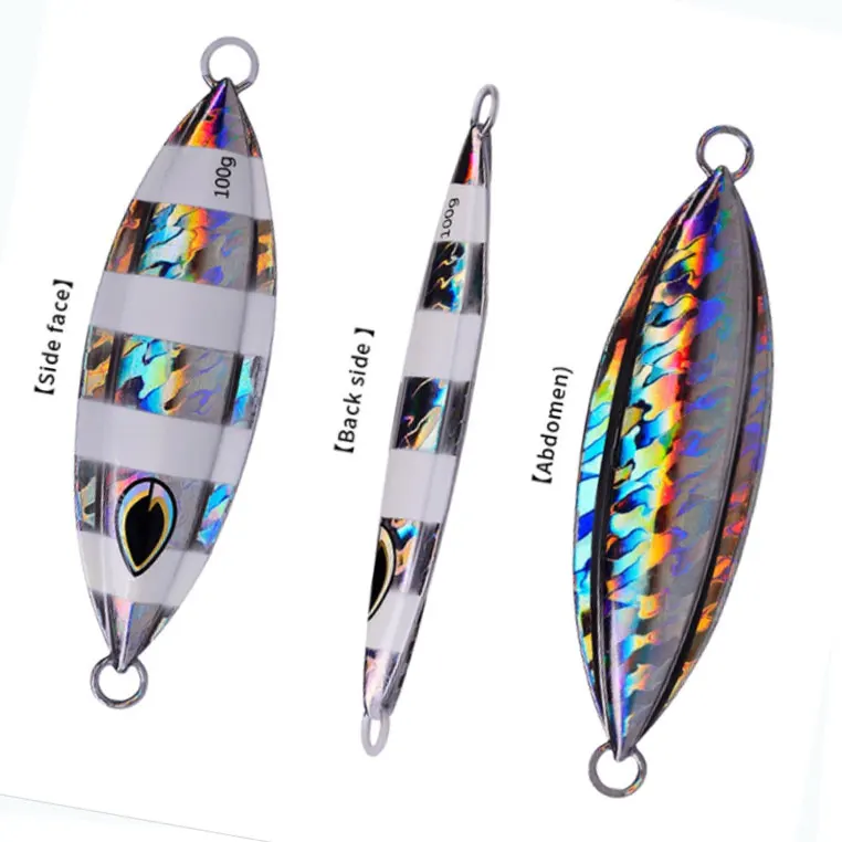 

Hot sale luminous 40g 60g 80g 100g 150g 200g jig lure for sea fishing, A /b