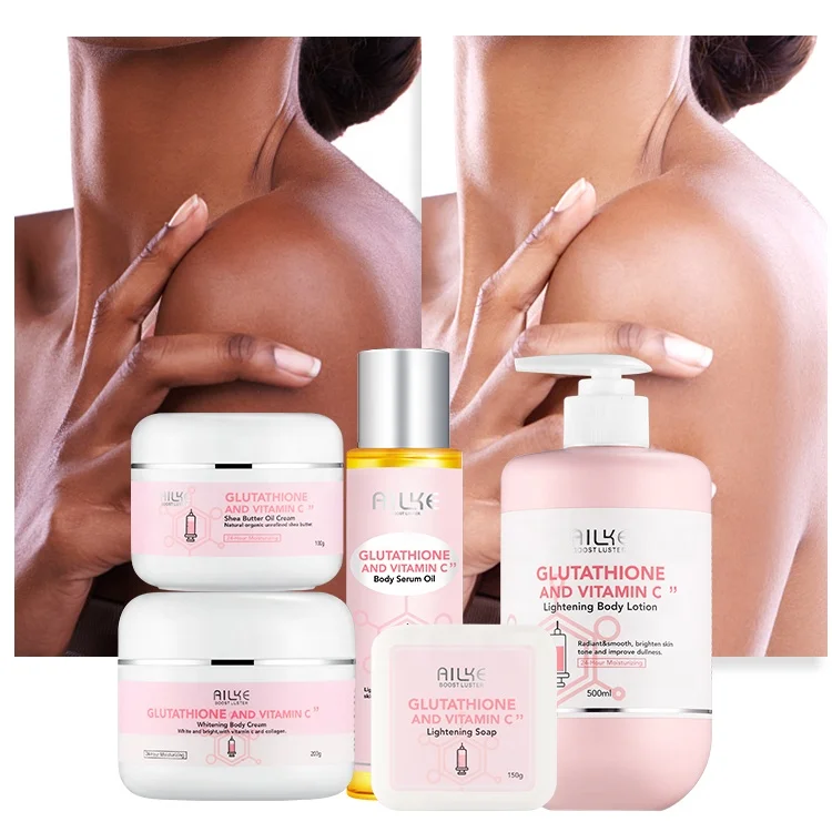 

Private Label luxury organic vitamin c body lotion care products whitening face cream skin care set