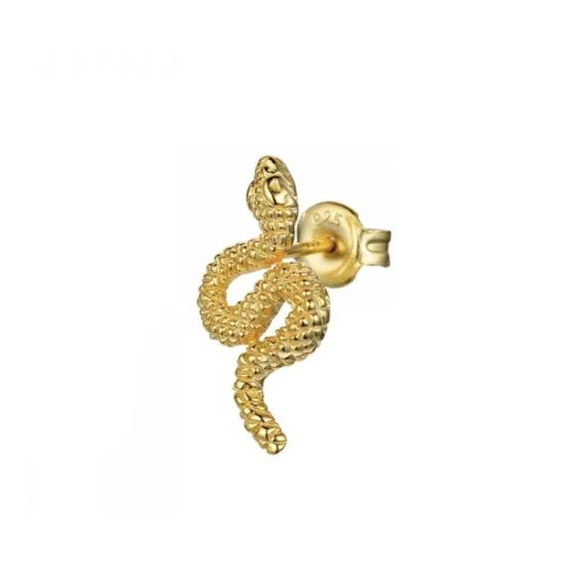 

hot-selling S925 sterling silver chic personality creative snake-shaped earrings