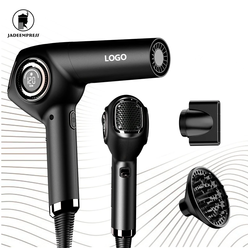 

BLDC Hair Blow Dryer High Power 2023Lightweight LCD Clear Digital Display Hairdryer Smooth Hair High Speed Custom Logo