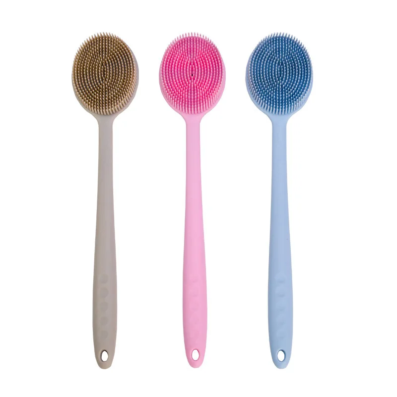 

Body Shower Massage Bath Silicone Scrubber Shower Brush back exten with Long Handle